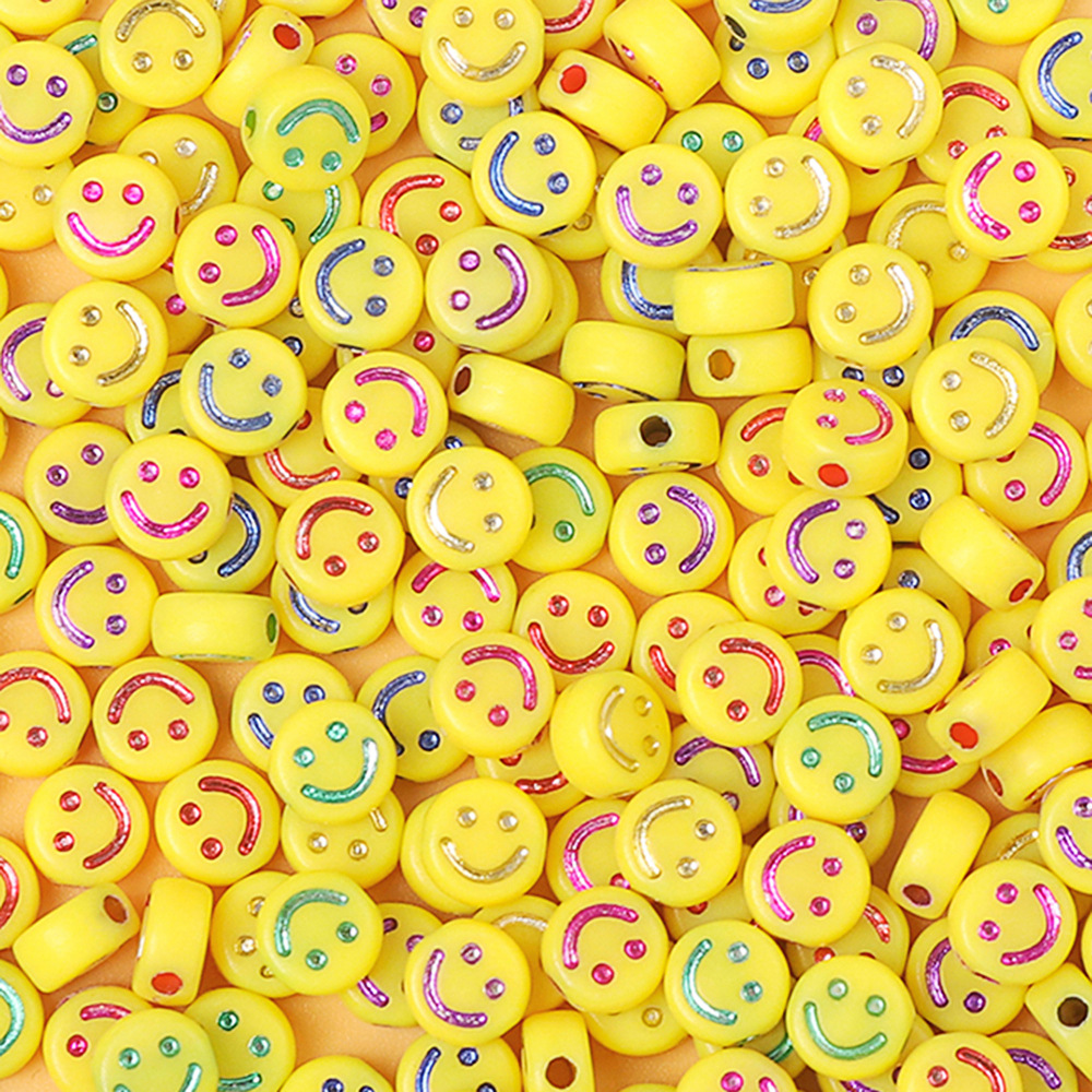 Picture of Accessories Acrylic 4*7 Smiley Beaded Beaded Handmade diy Material Bracelet Necklace Bracelet