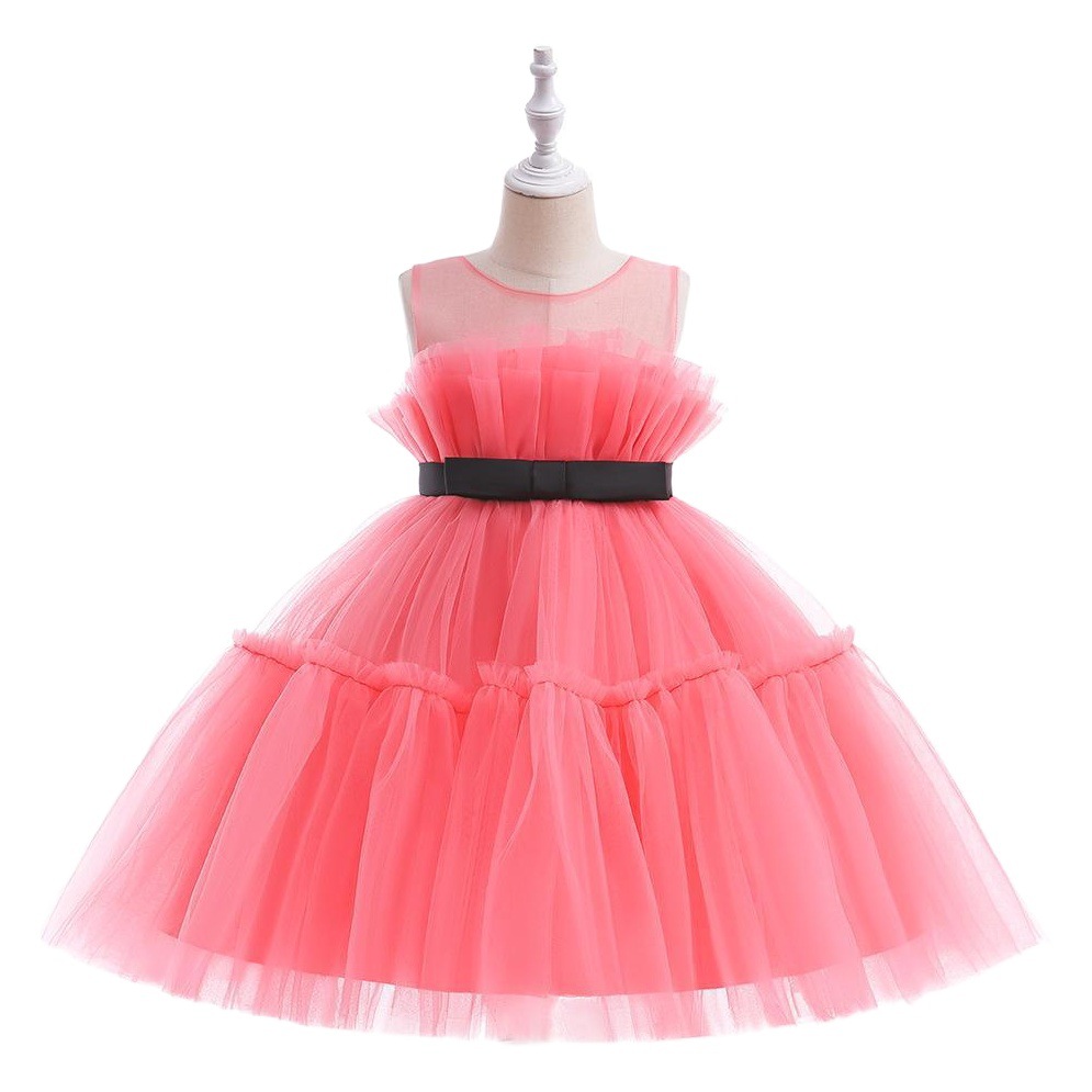 Amazon Children's Dress Princess Dress Little Girl's Pompous Dress Girl's Dress European and American Flower Girl's Wedding Dress dress