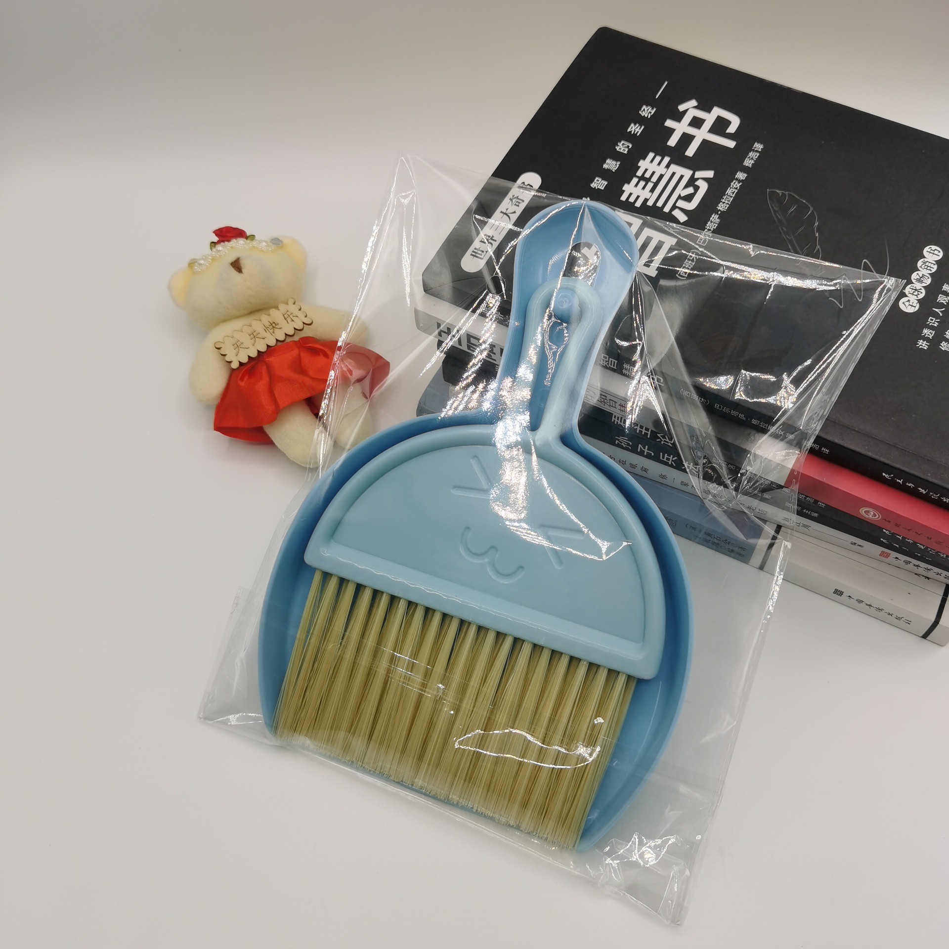 Picture of Pet Cleaning Brush, Small Broom, Dustpan Set, Garbage Shovel, Kidsren's Mini Desktop Broom, Dog Poop Shovel
