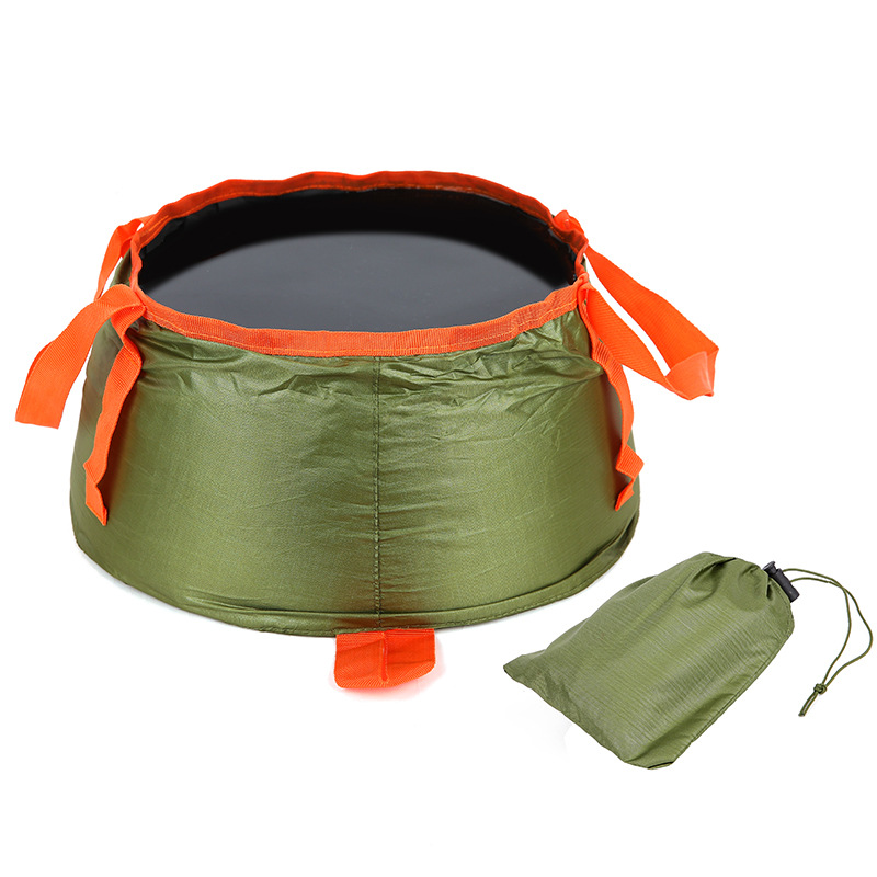 Picture of AYXSEE outdoor folding portable water basin travel camping Hotel Hotel wash face wash feet wash basin delivery storage bag