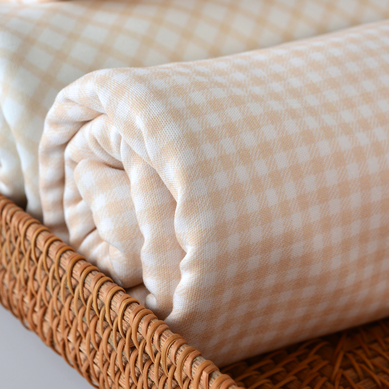 Picture of 40 Combed Cotton Pure Cotton Knitted Fabric Elastic Cotton Wool Fabric Handmade Clothing Autumn Clothes Cotton Warm Color Plaid Dots