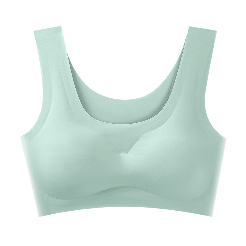 Picture of Hot-selling peace-of-mind vest bra women's wireless bra Ice Silk one-piece seamless women's underwear wholesale