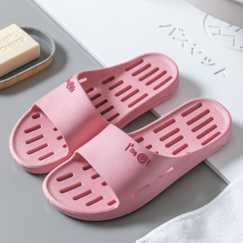 Picture of Monique home drag four seasons bath leaky slippers women's hollow non-slip couple bathroom quick-drying drain drag men
