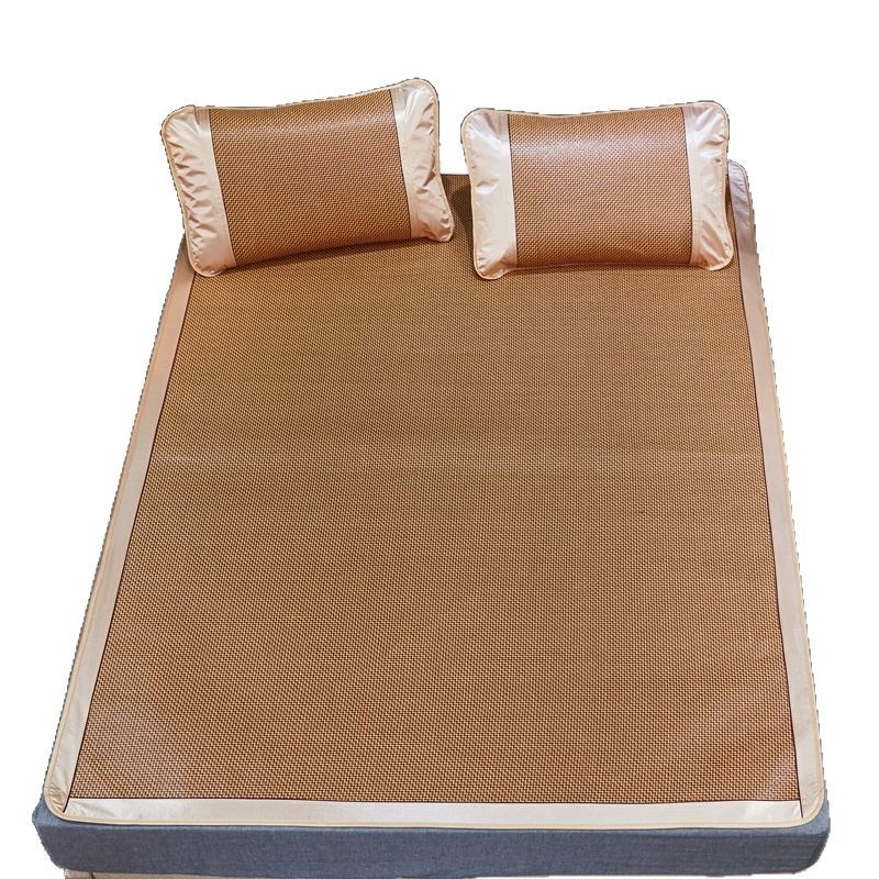 Picture of Factory wholesale rattan mat mat three-piece ice silk mat foldable summer student single air-conditioned mat dormitory bamboo mat