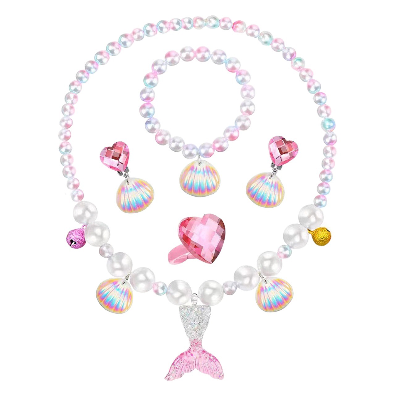Factory spot Amazon cross-border children's role-playing stage performance clothing accessories mermaid necklace set