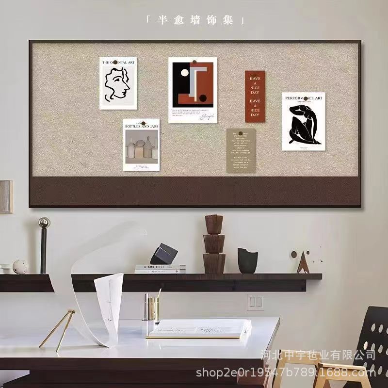 Felt Board Wall Stickers Decorative School Kindergarten Display Wall Living Room Cork Board Message Board Photo Wall Punch-Free