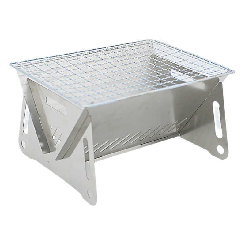 Outdoor Folding Card Stove Stainless Steel Incinerator Barbecue Stove Wood Stove Camping Supplies Portable Charcoal Stove