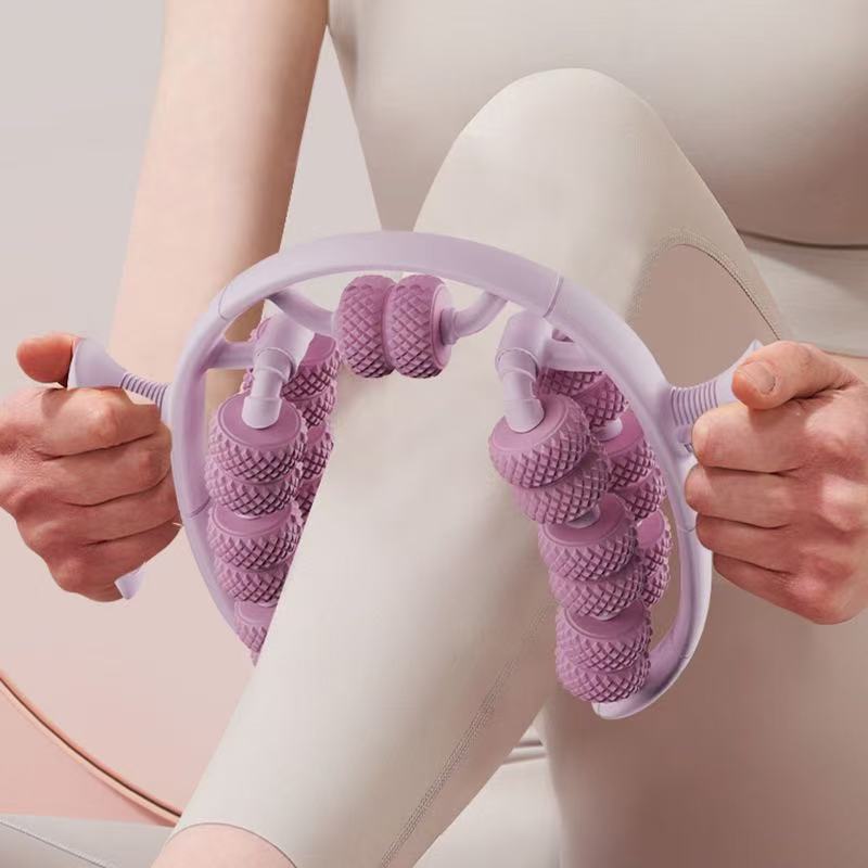 26-Wheel Leg Massager Ring-Shaped Leg Roller Calf Muscle Relaxation Leg Beauty Device Massage Slimming Leg Yoga Wheel
