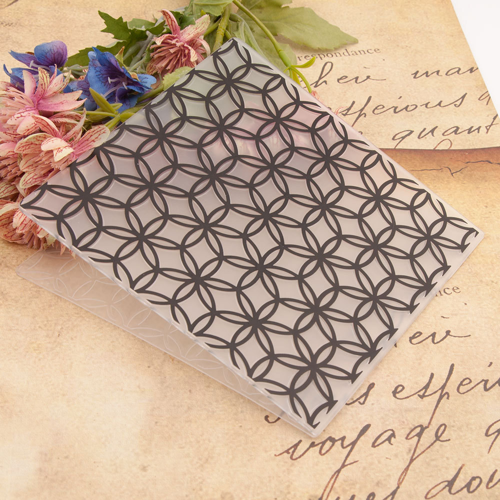 DIY plastic concave-convex embossing template concave-convex plate embossing molded flower print clip EM301