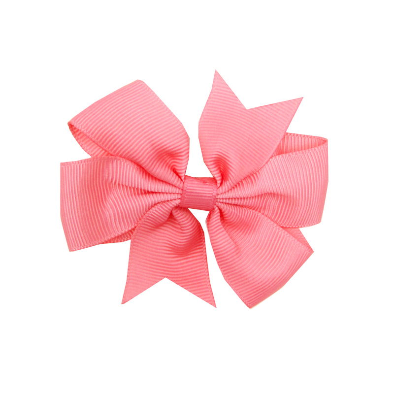 Picture of European and American New Kidsren's Hairpins 8cm Swallowtail Bow Hairpin V-Shaped Ribbed with Bow Hair Accessories Head Flower