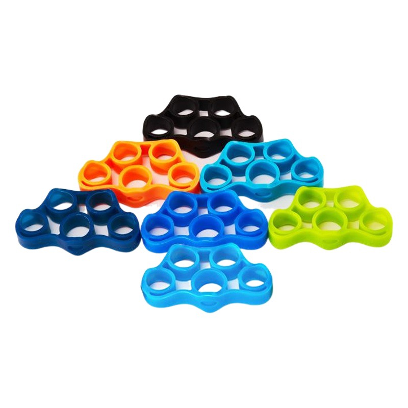Spot wholesale five-hole increase finger strength trainer finger flexibility training pull ring silicone finger trainer