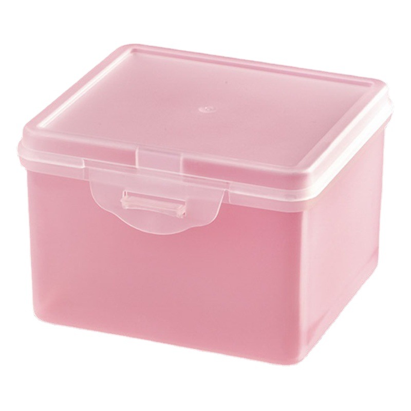 Spot wholesale pp box plastic square box parts packaging box can be flip frosted storage box plastic box Square