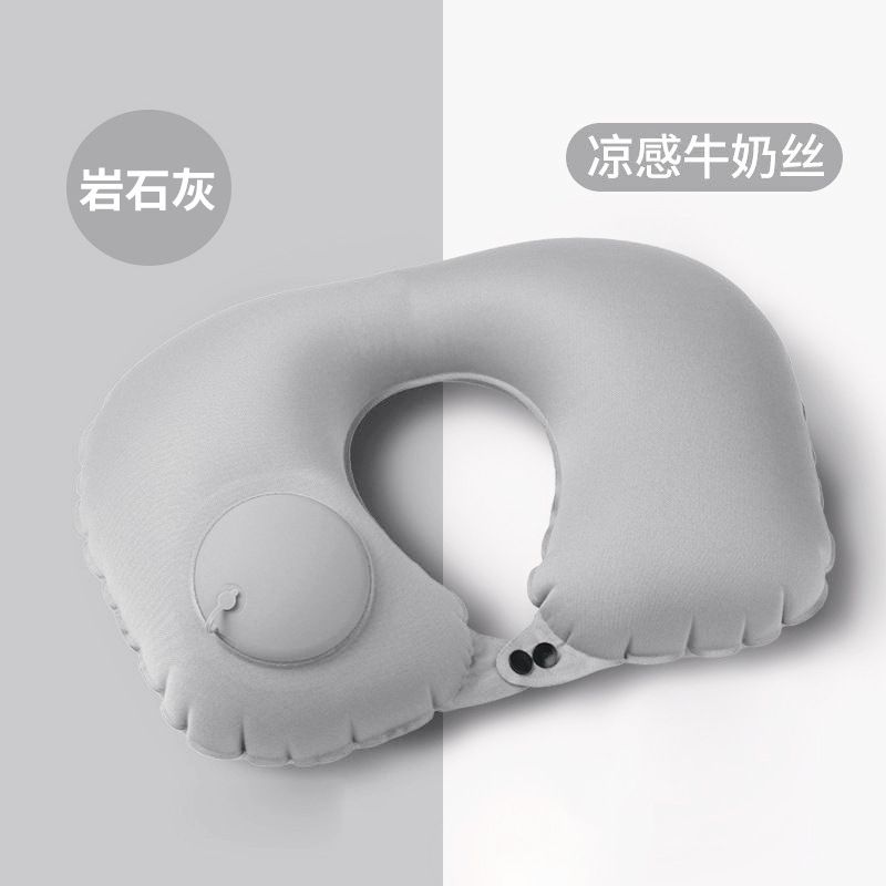Picture of Inflatable U-shaped Pillow Cool Pressing Inflatable Pillow Travel Portable Neck Pillow Travel Sanbao Storage Pillow for Airplane
