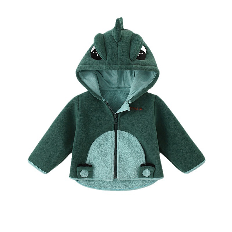 Picture of Girls' Fleece Coat Boys' Coat Autumn and Winter Clothes Children's Baby fleece-lined Hooded Top Baby Clothes Cross Border