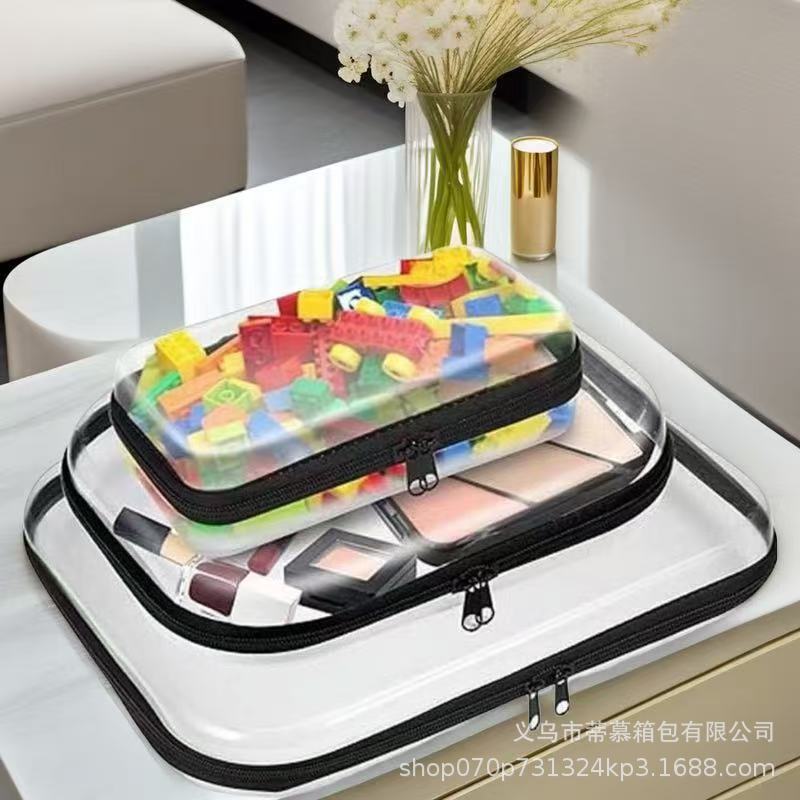 Picture of Amazon travel storage bag suit wash cosmetics packaging zipper PVC storage box toy clothes storage