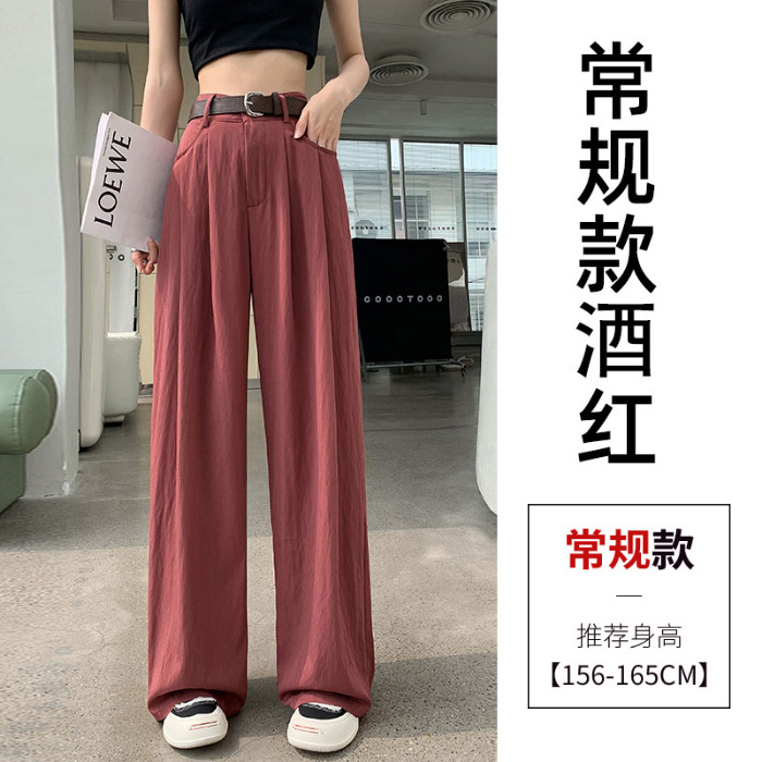 Picture of [edging three-dimensional waist] pleated ice silk cotton and linen wide leg pants women's spring and summer suit pants Japanese lazy wind Yamamoto