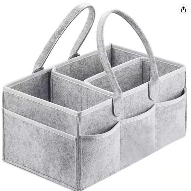 Picture of Cross-Border Felt Diaper Bag Large Capacity Mother and Baby Storage Mommy Bag Convenient Travel Storage Bag Portable Diaper Bag