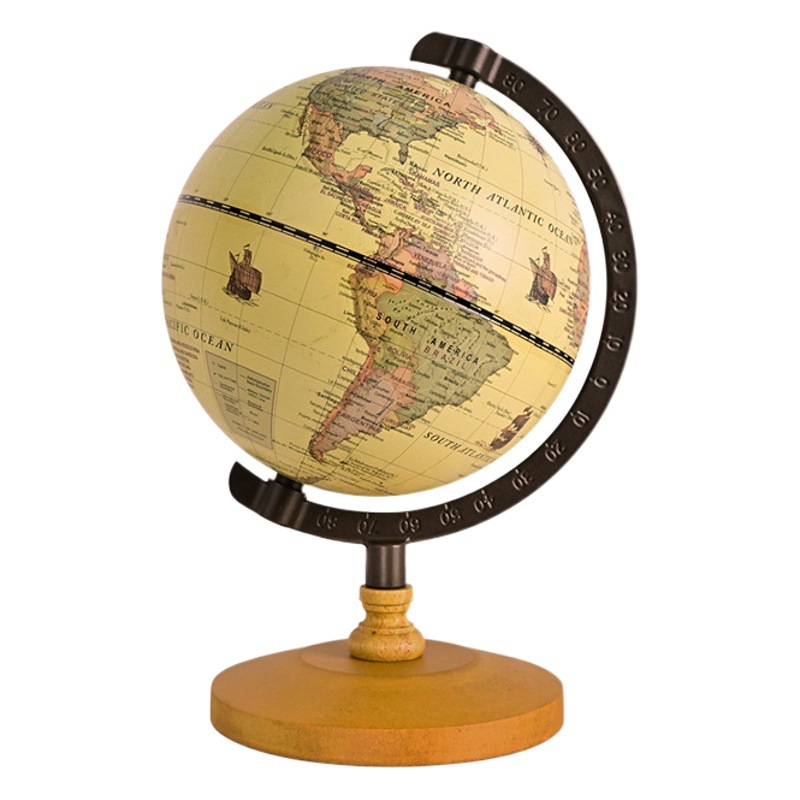 Golden Ball Factory Office Ornaments Globe English Globe Home Ornaments European Style Retro Globe