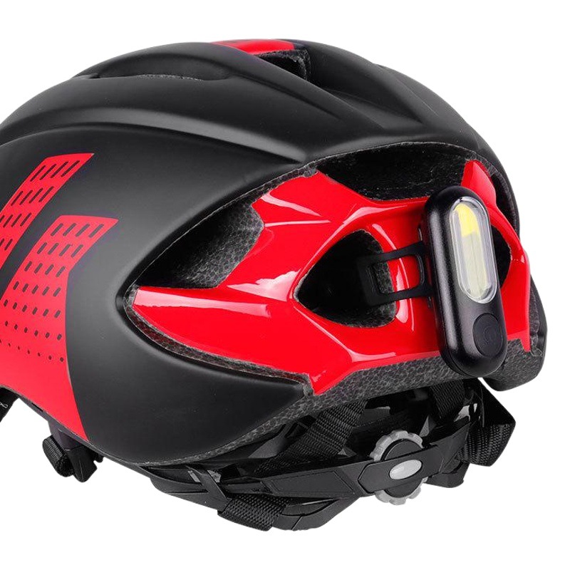Mountain Bike Light USB Charging Warning Light Bicycle Tail Light Cob High Brightness Red and Blue Two-Color Light Night Riding Helmet Light