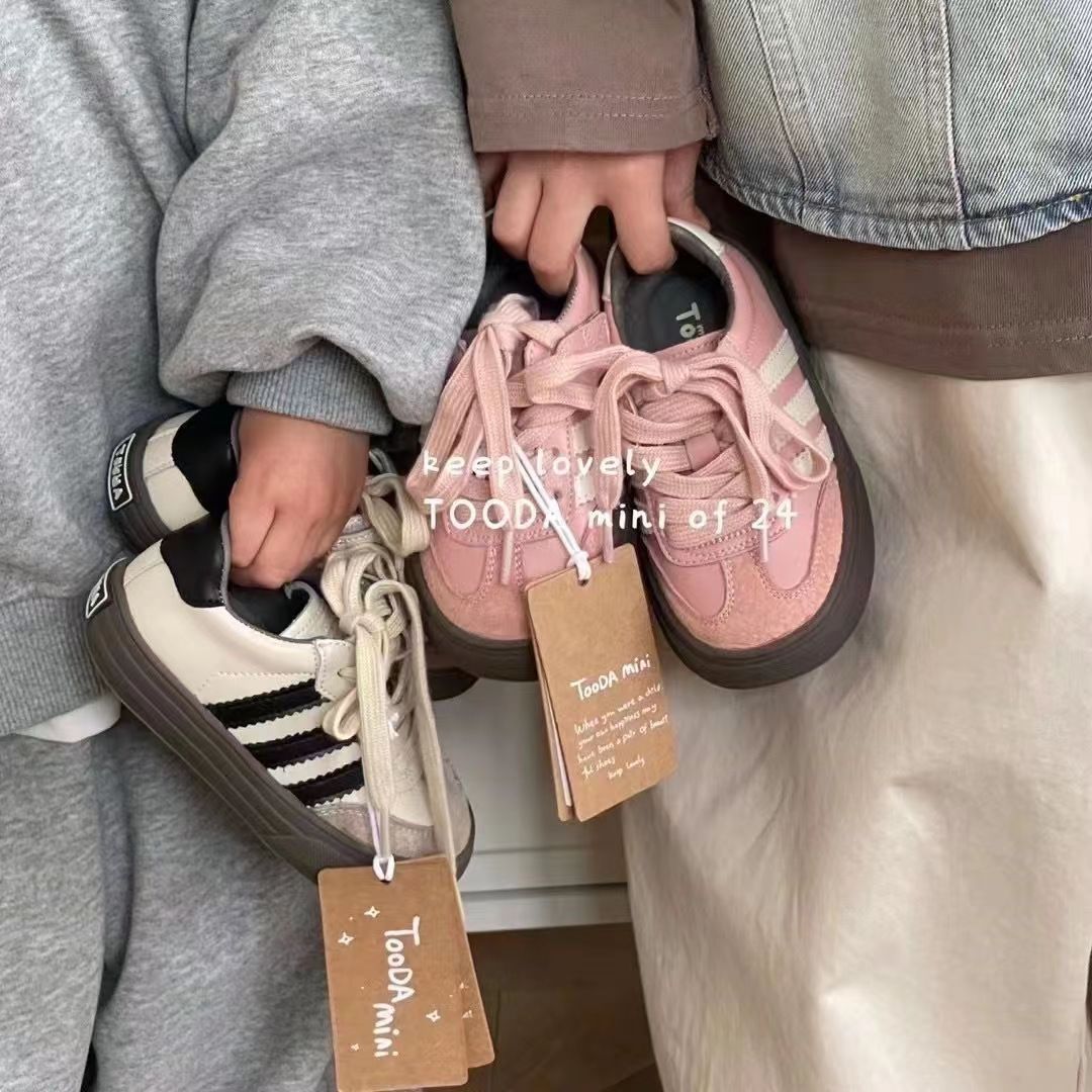Children's Shoes Spring and Autumn New 2024 Children's Moral Training Shoes Casual Trendy Versatile Velcro Children's Sneakers