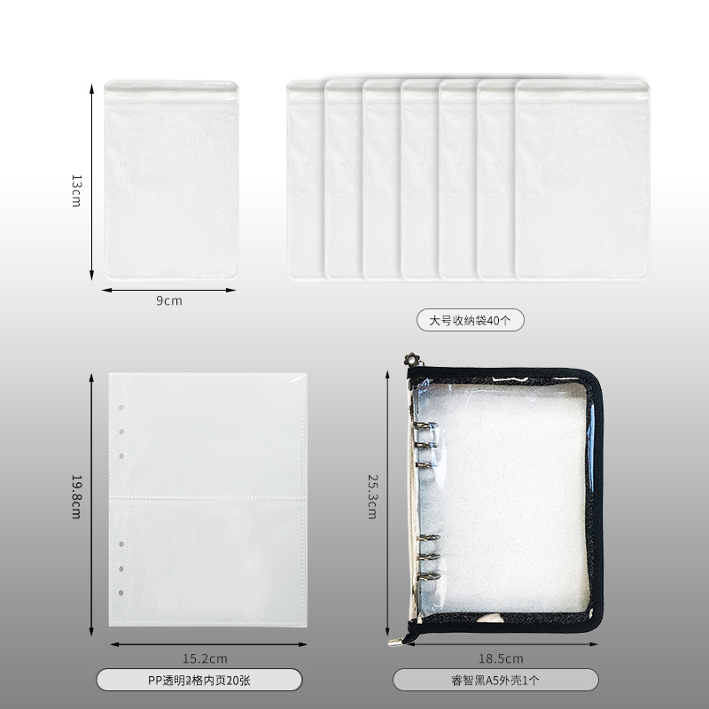 Picture of Anti-oxidation Jewelry Storage Book Earrings Ear Studs Ear Clips Necklace Hand Jewelry Silver Jewelry Sealed Bag Portable Bag Book