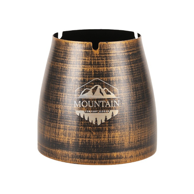 Picture of Metal ashtray creative with lid personality cigarette Cup bar KTV Internet cafe Internet cafe large LOGO ashtray wholesale