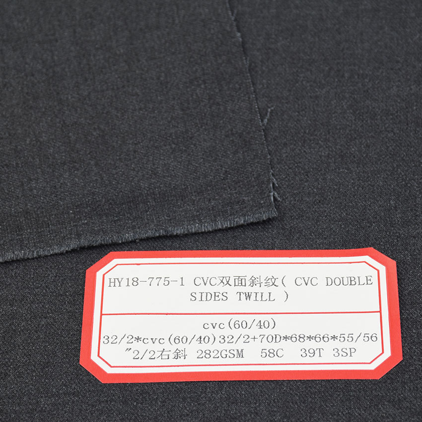 Picture of Cotton polyester double-sided velvet elastic twill CVC2/2 elastic front sanding back scratch CVC fabric