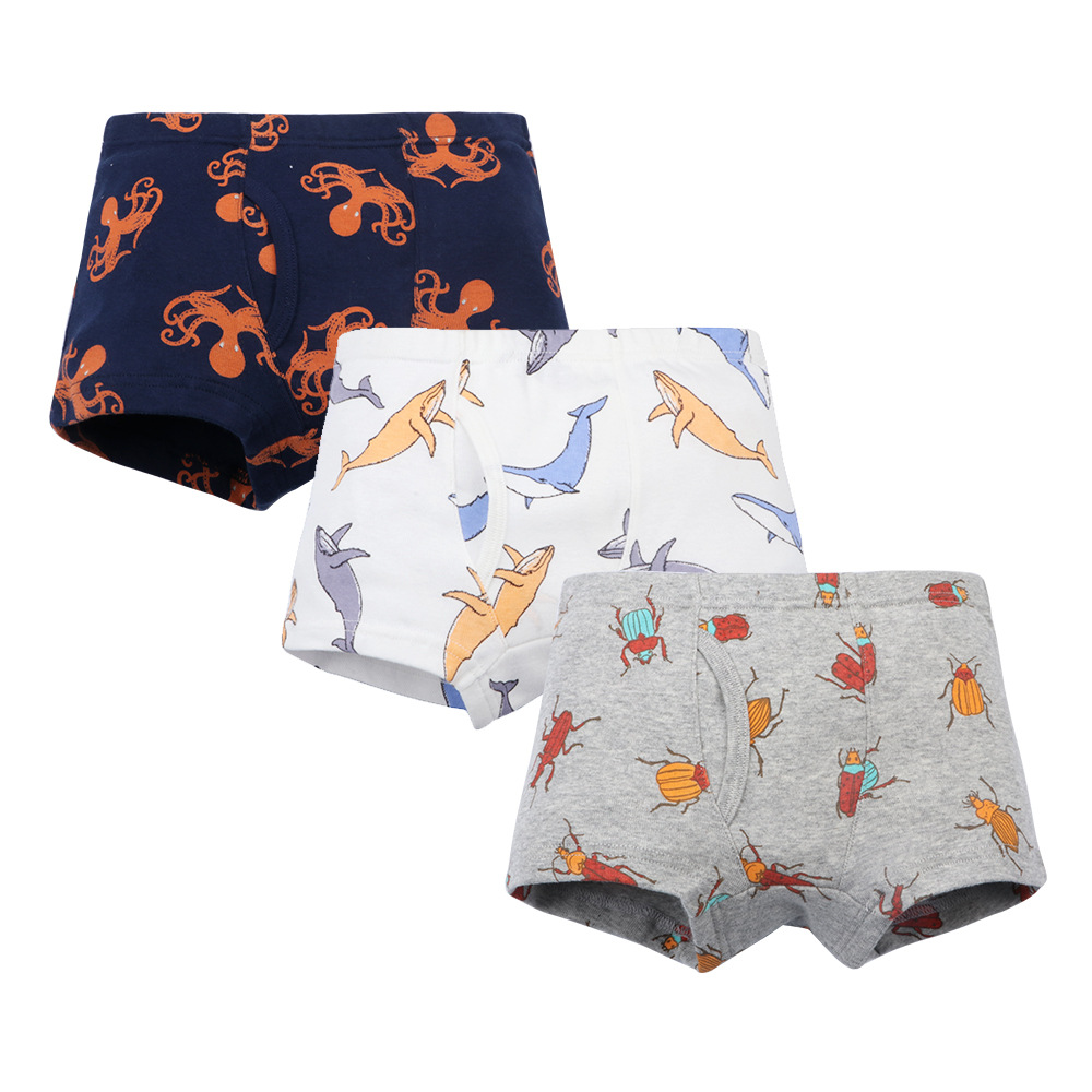 Picture of European and American boys boxer pants threaded cotton children's underwear boys boxer pants baby children's shorts wholesale
