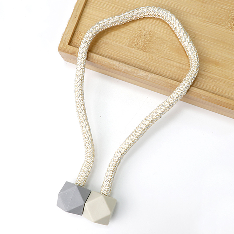 Picture of Cross-border Wholesale Creative Rubik's Cube Magnetic Buckle Punch-free Pair Pack Simple Curtain Buckle Tying Rope Accessories Curtain Strap