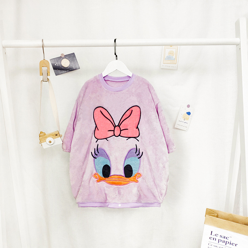 Picture of 10-30kg Middle and Large Children Can Open Button Anti-Kick and Anti-Cold Sleeping Bag Primary School Dormitory Autumn and Winter Coral Velvet Thermal Robe