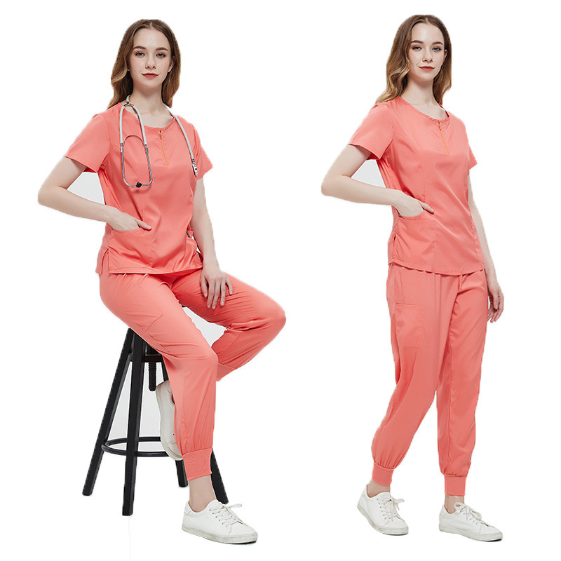 Picture of Cross-Border Dental Doctor Scrub Suit Operating Room Split Nursing Workwear Elastic Quick-Drying Nurse Scrub Suit Wholesale