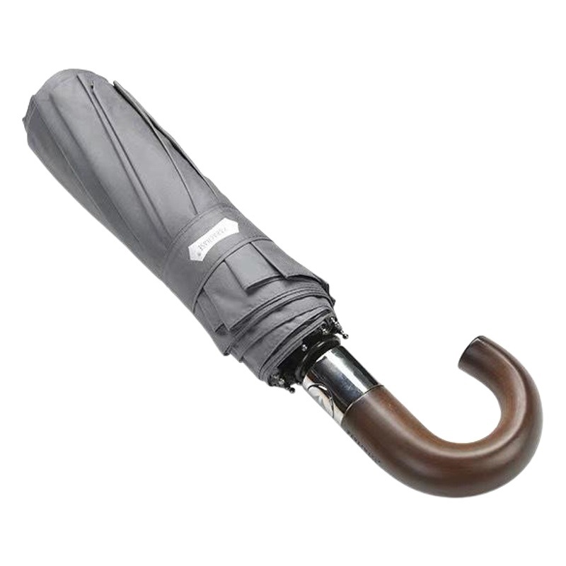 PARACHASE Full-automatic Umbrella Ten-bone Curved Handle Three-fold Black Rubber Sunshade Sun Umbrella Sunscreen Dual-use Sunlight and Rain