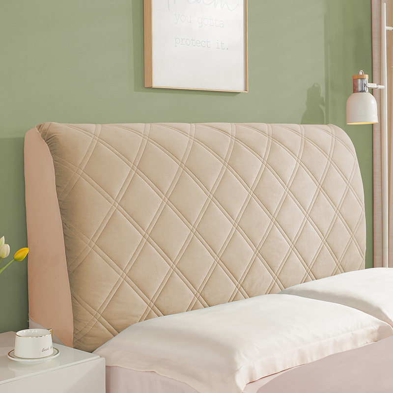 Picture of Quilted and Thickeneded High-End Bedside Cover with Wooden Bed Backrest, Soft Bag, All-Inclusive, Universal Four-Season Dust Cover