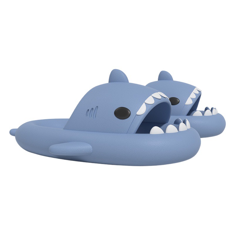 Shark Slippers Summer Sandals for Women to Wear Outside Couples Second Generation Thick-Soled Home Indoor Household Men's Non-Slip Sandals