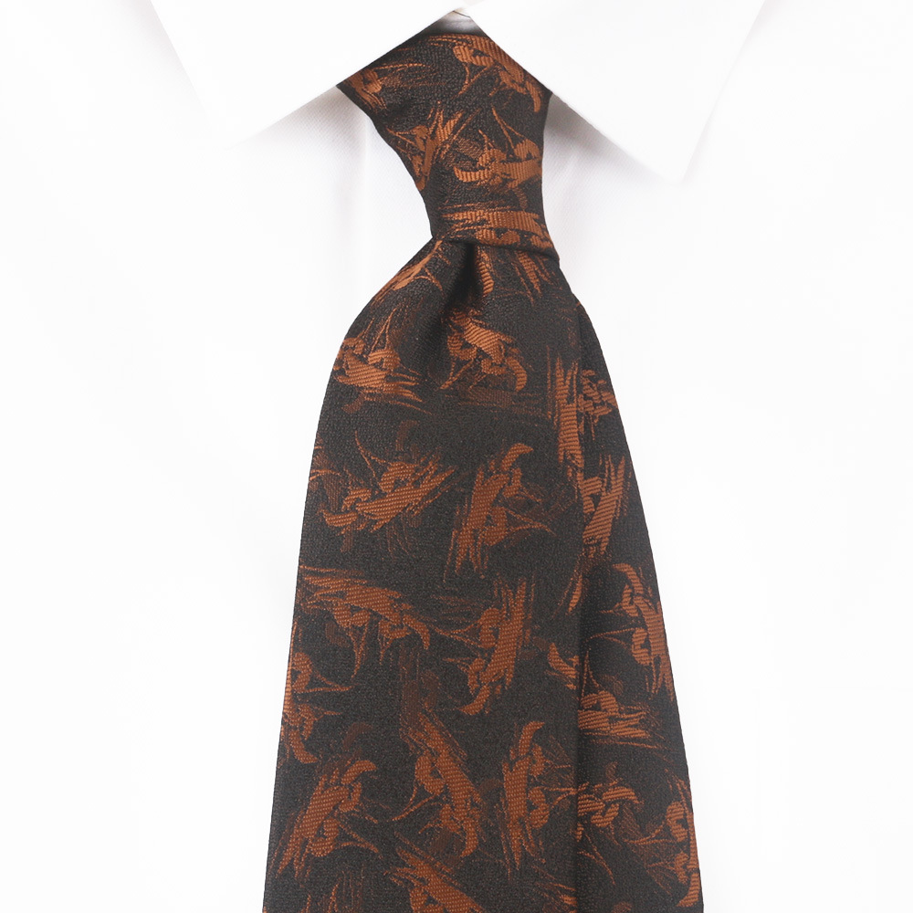 Picture of Tie Men's Dress Korean British Gentleman European and American Style Striped Brown khaki 8CM Hand Tie Professional Fashion