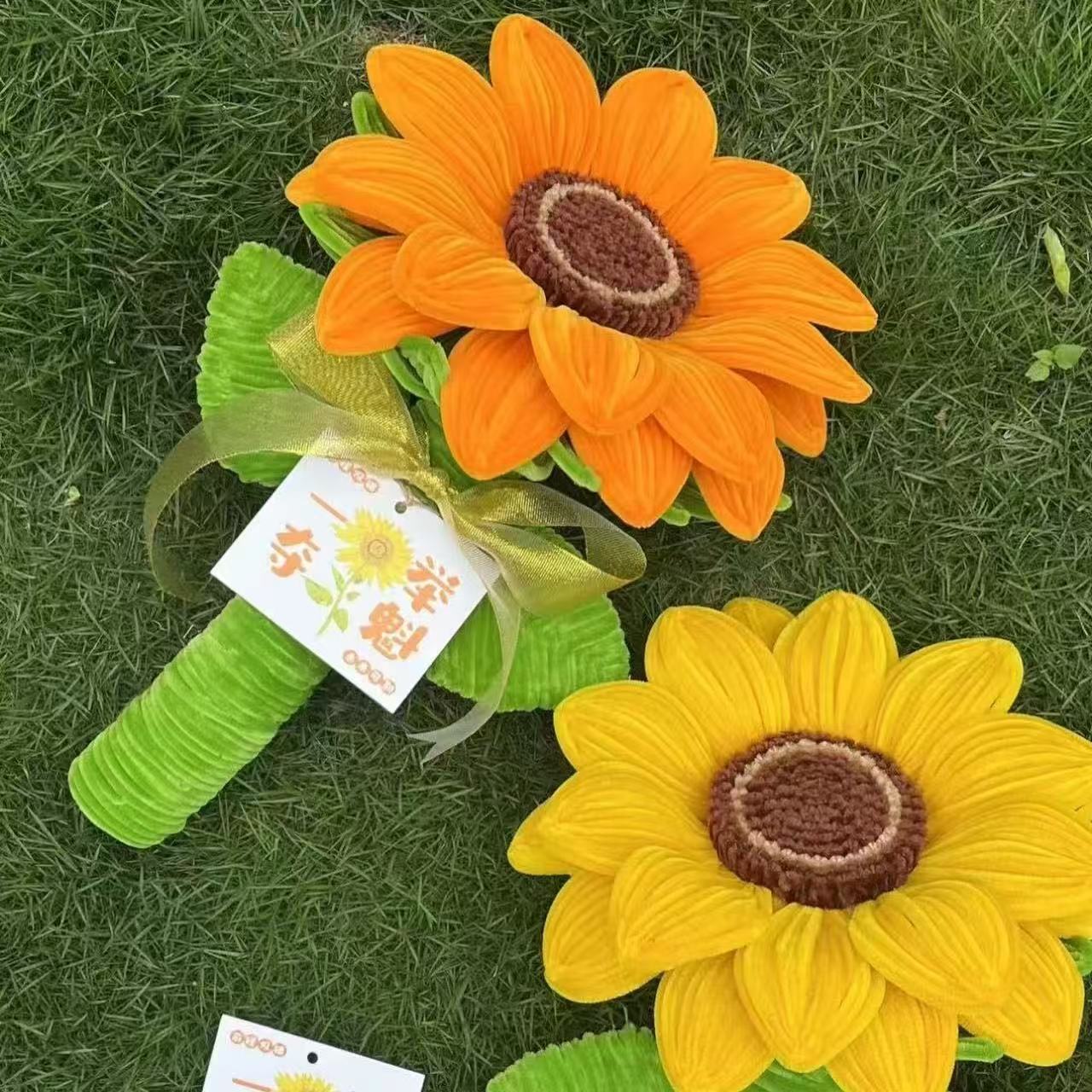 Twisting Stick Chubby Giant Sunflower Twisting DIY Bouquet Handmade Material Package Won the First Prize in the Graduation Season Flowers