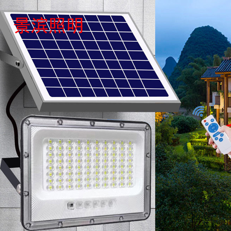 New Solar Lighting Project Spotlights Football Field Basketball Court Solar Floodlights Billboard Garden Lights