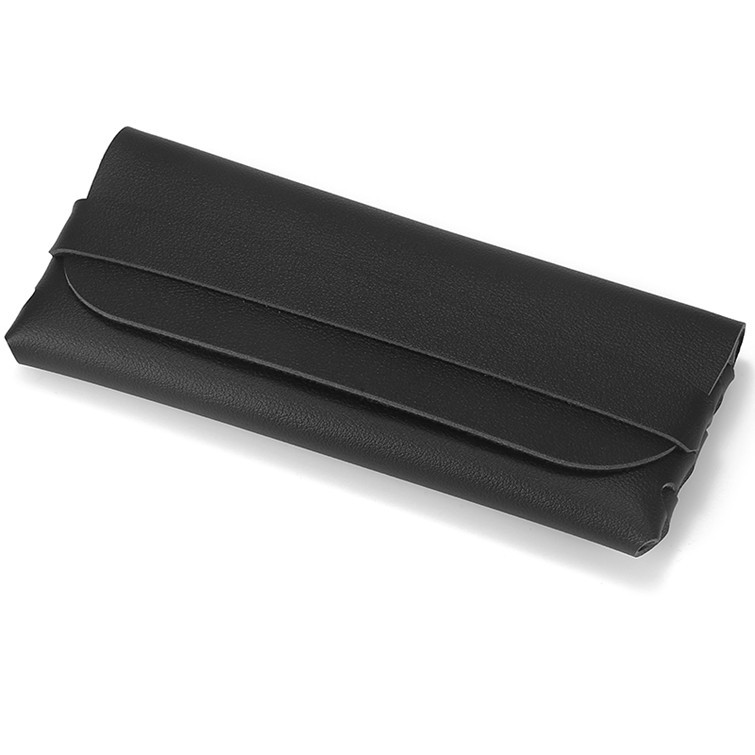 Picture of Glasses case black leather glasses case PVC nail buckle soft bag sunglasses case sunglasses case printable LOGO batch