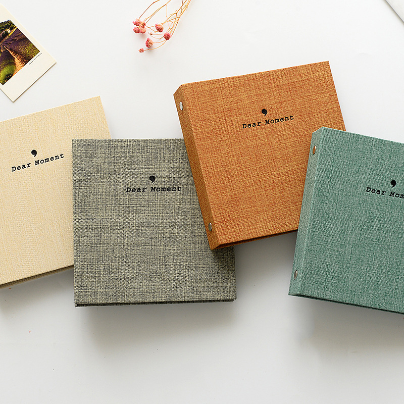 Picture of Wholesale plain cotton linen loose-leaf PP photo album photo album movie ticket storage postcard 3 inch 5 inch