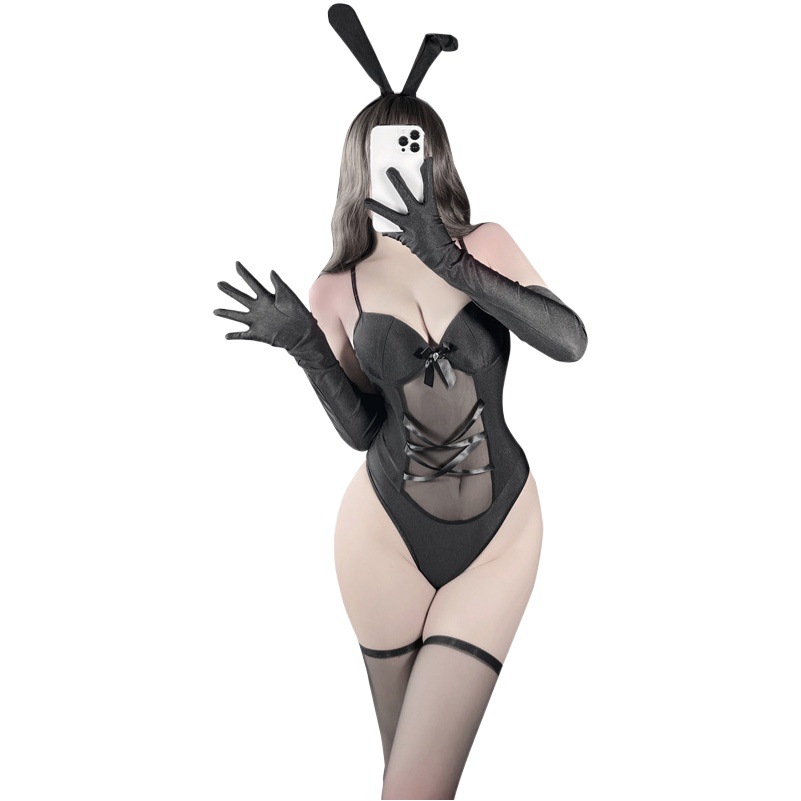 Sexy Lingerie, Character Uniform, Temptation, Sexy See-Through Jumpsuit, Cup Buttocks, Nightclub Bunny Girl 8068