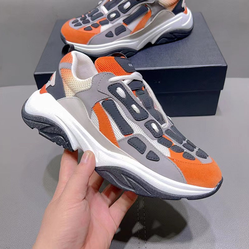 Foreign Trade European Station Fashion Brand Skeletal Breathable Mesh Stitching Genuine Leather Men's Torre Shoes Thick Sole Increased sneaker for Men