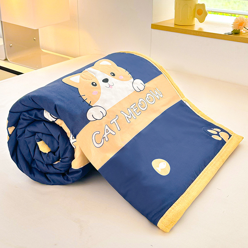 Picture of 2025 New Non-pure Cotton Summer Cool Quilt Pure Cotton Cotton Air-conditioning Quilt Summer Quilt Summer Thin Quilt Core Machine Washable