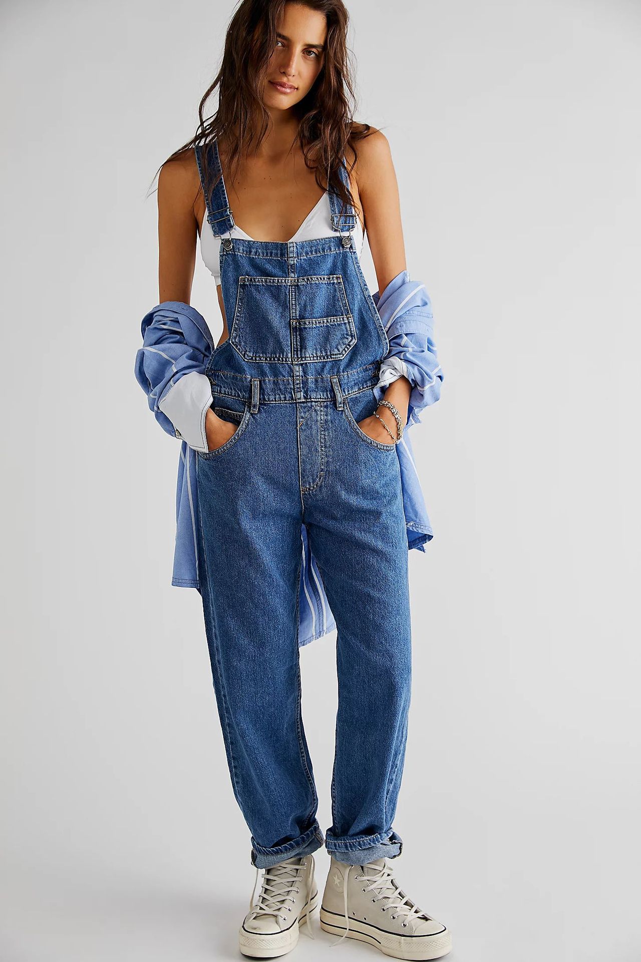 Picture of European and American Export Cross-Border Supply Casual Washed Loose Denim Overalls for Women Women Women's Denim Overalls
