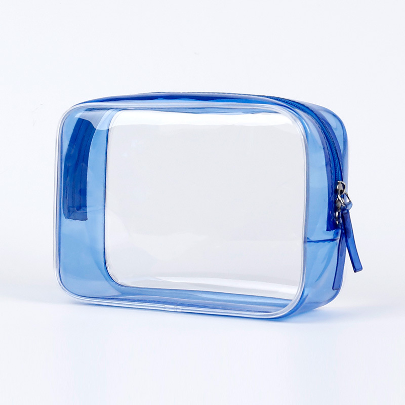 Picture of Pvc Cosmetic Bag Transparent Waterproof Large Capacity Cosmetics Travel Cosmetics Bag Ready-Made Plastic Zipper Toiletry Bag