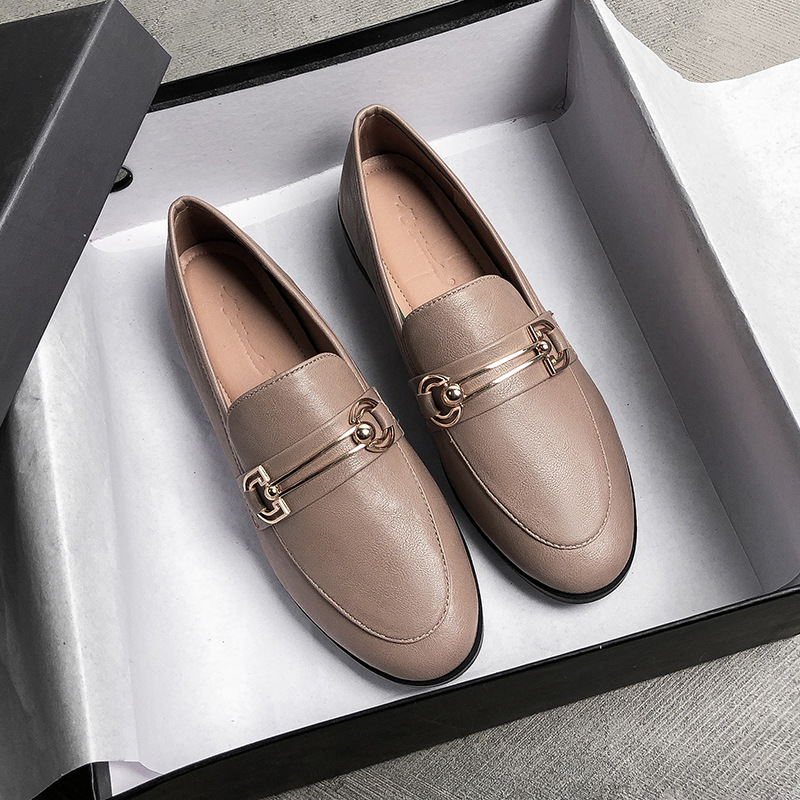 Picture of British Style Retro Small Leather Shoes for Women 2025 New Slip-On Loafers for Women Flats Shoes Large Size 41-43