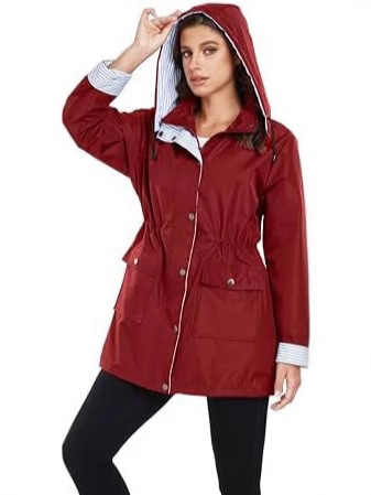 Cross-border selling Amazon foreign trade Europe and the United States wind outdoor sports assault clothing hooded rainproof long trench coat coat