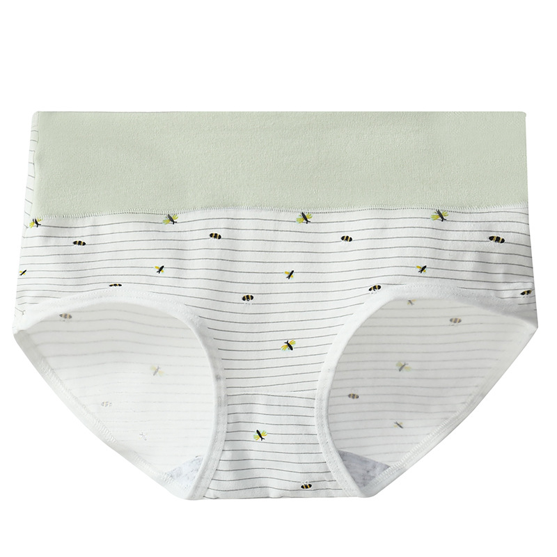 Picture of Japanese Style Women's Pure Cotton Printed Large Size 7A Seamless Antibacterial Tummy Control Cute Girl Triangle Student Panties