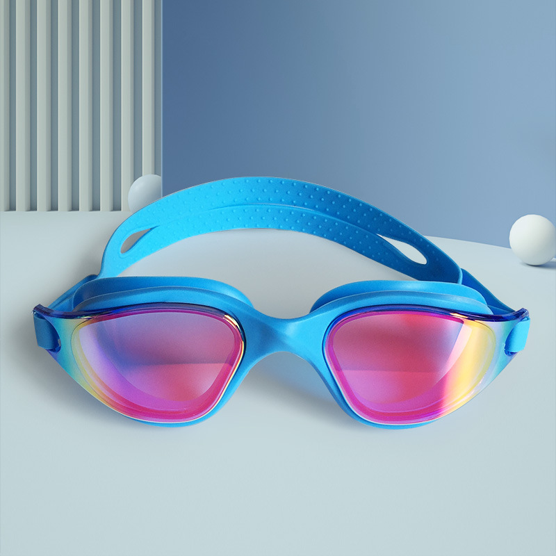 Picture of Cross-border hot new HD waterproof anti-fog adult swimming goggles flat swimming goggles in stock swimming goggles wholesale
