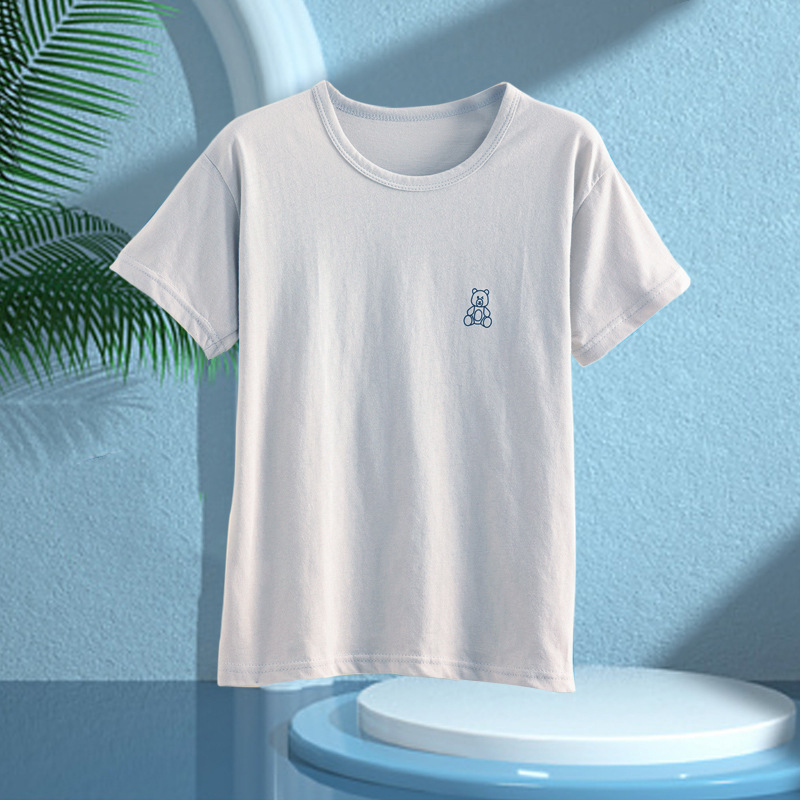 Picture of Boys' Pajamas Children's Summer Pure Cotton Short-sleeved Shorts Girls' Thin Home Clothes suit Big Children's Boys' Air-conditioning Clothes