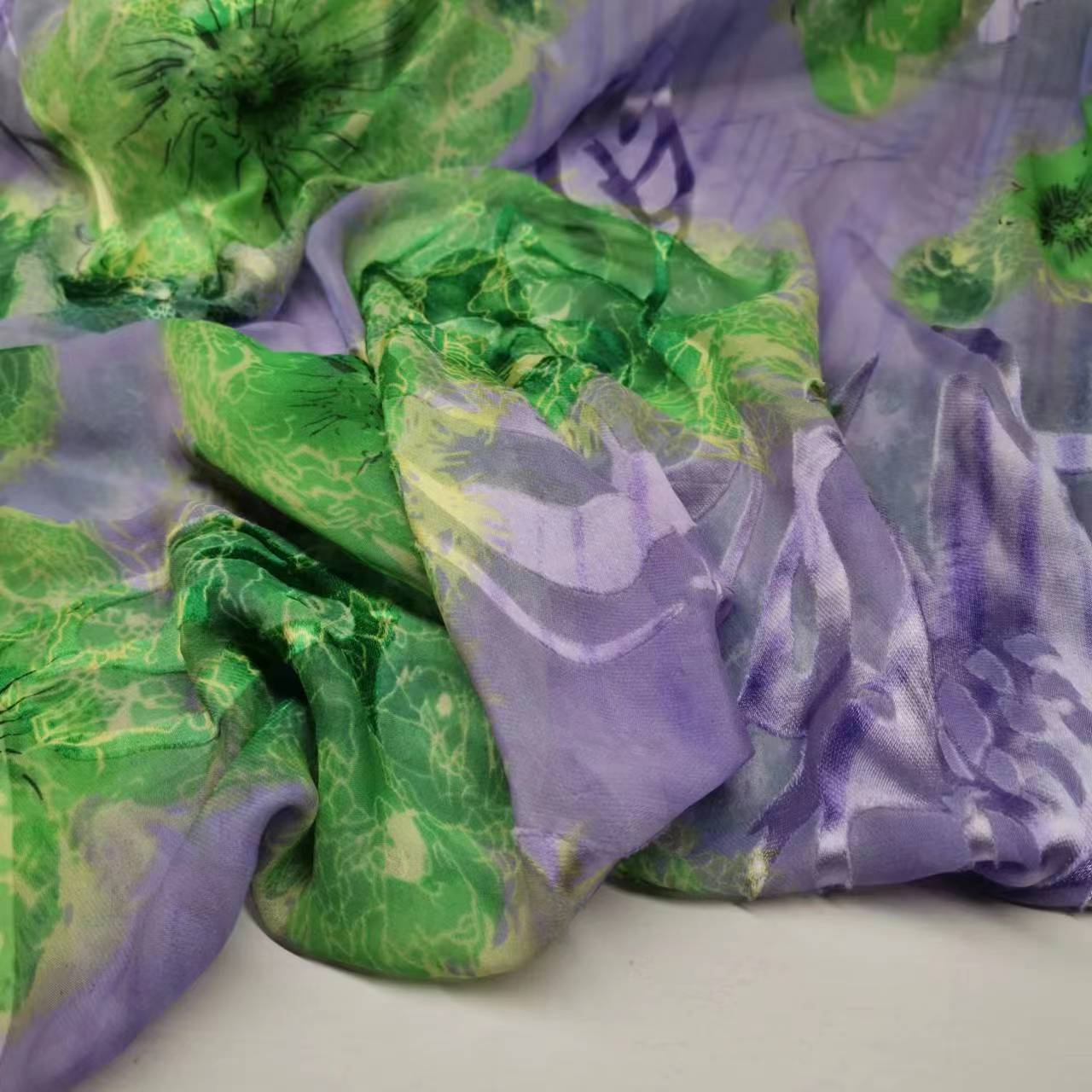 Narrow Silk Burnt Turret Cut Turret Soft and Cool Fashion Cheongsam Gauze Fabric